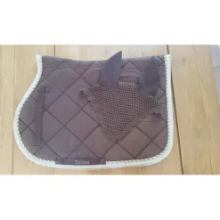 Ensemble bonnet tapis Tattini marron