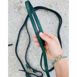 Ensemble bride + rênes effet « crocodile »