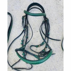 Ensemble bride + rênes effet « crocodile »