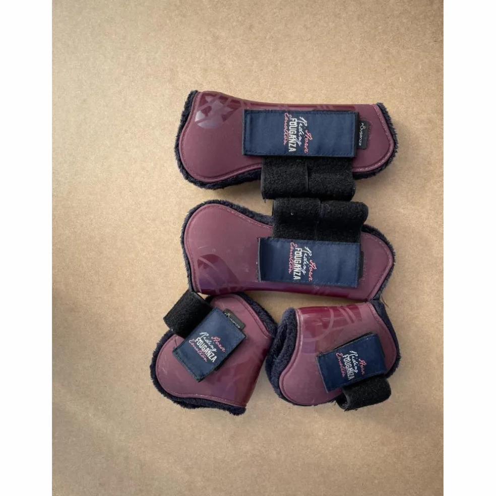 Ensemble complet bordeaux et bleu taille cheval