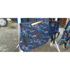 Ensemble complet tapis bonnet bande et licol