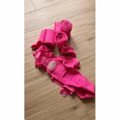 Ensemble dressage HV Polo rose tapis-bonnet-bandes