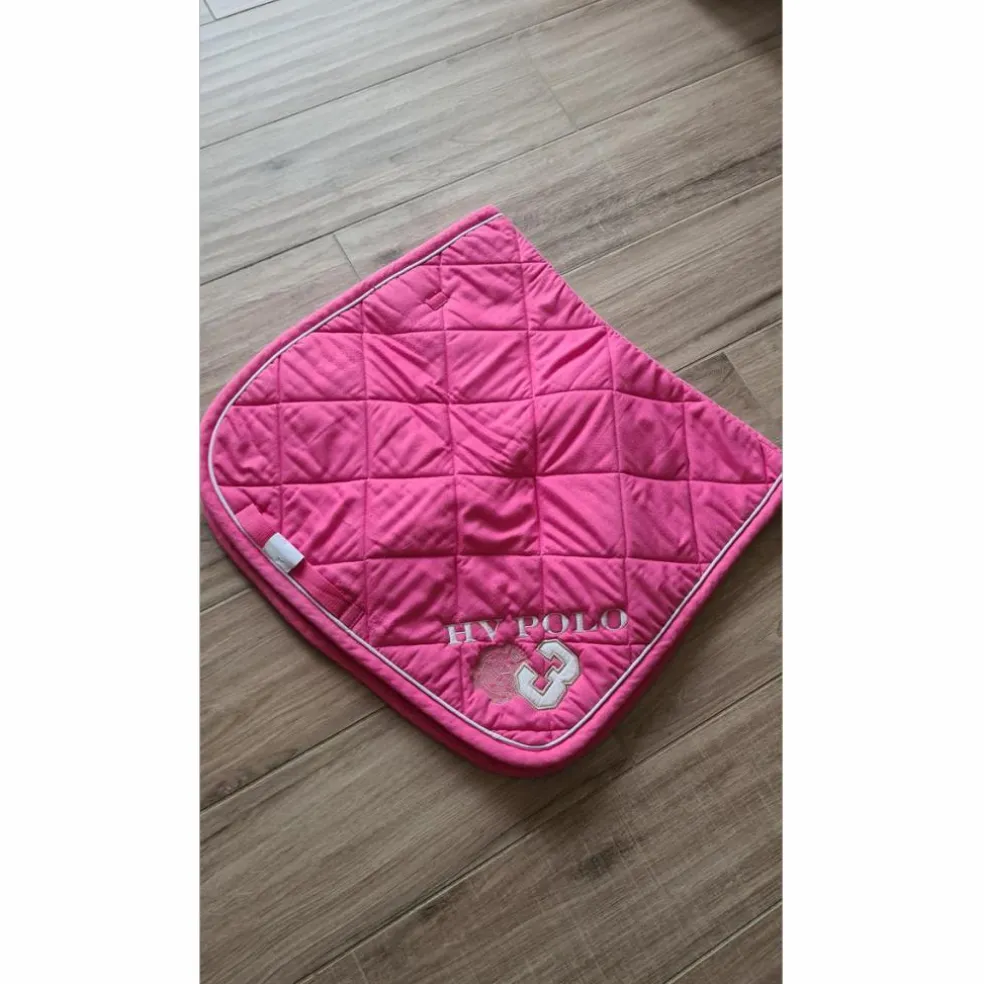 Ensemble dressage HV Polo rose tapis-bonnet-bandes
