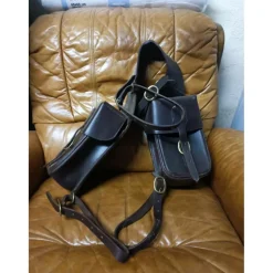 Ensemble sacoches cuir
