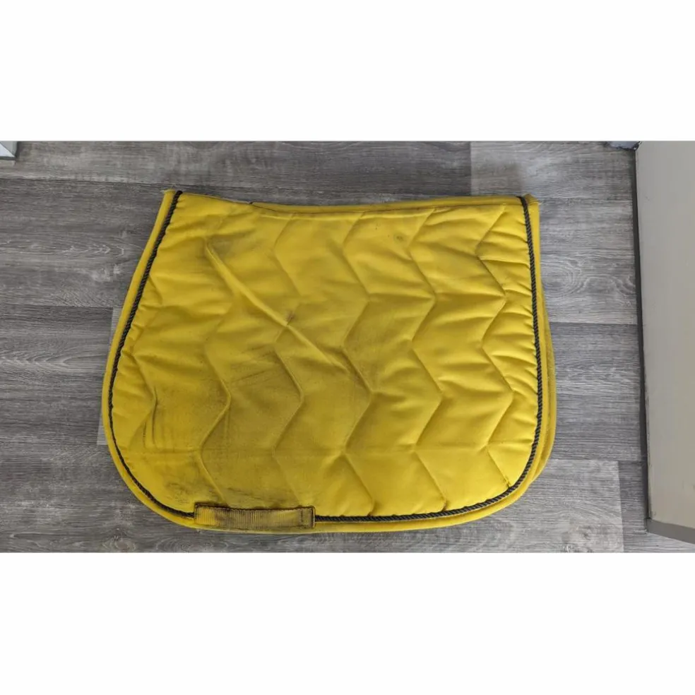 Ensemble tapis + bandes de polo Equithème - Jaune - Full