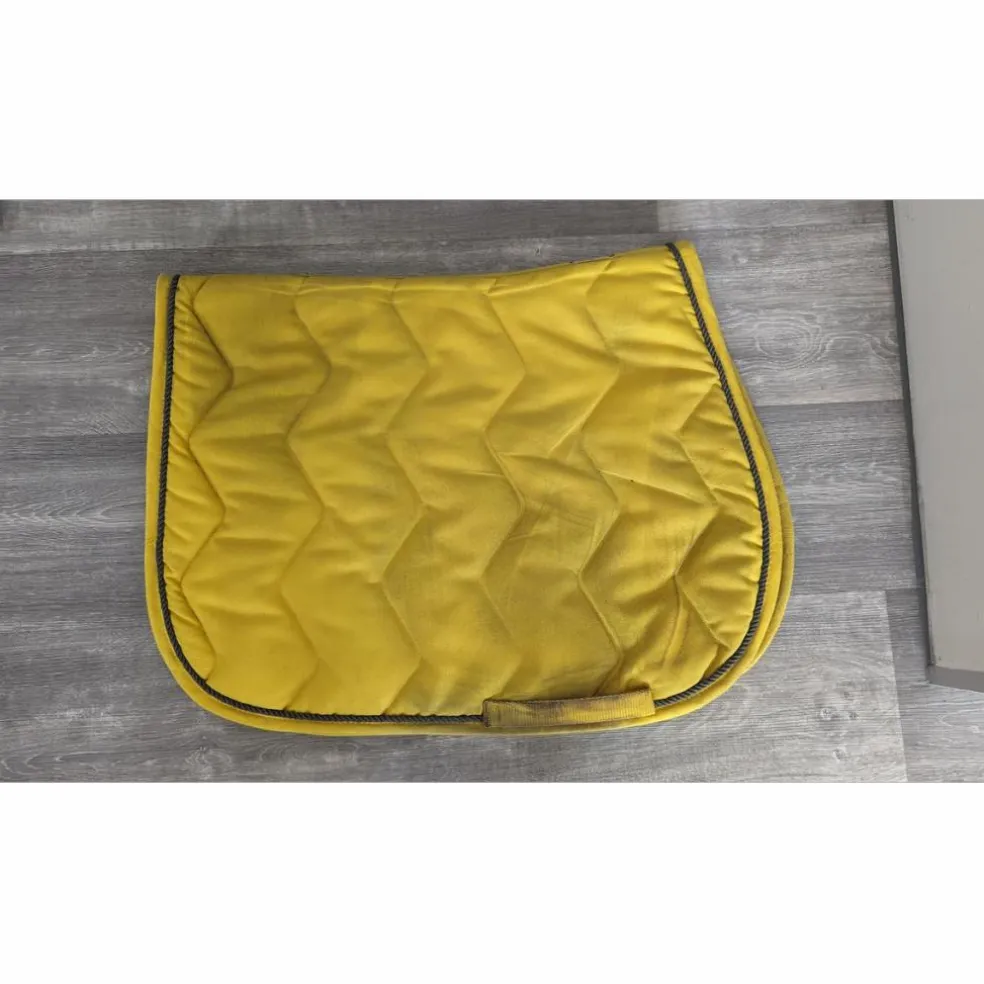 Ensemble tapis + bandes de polo Equithème - Jaune - Full