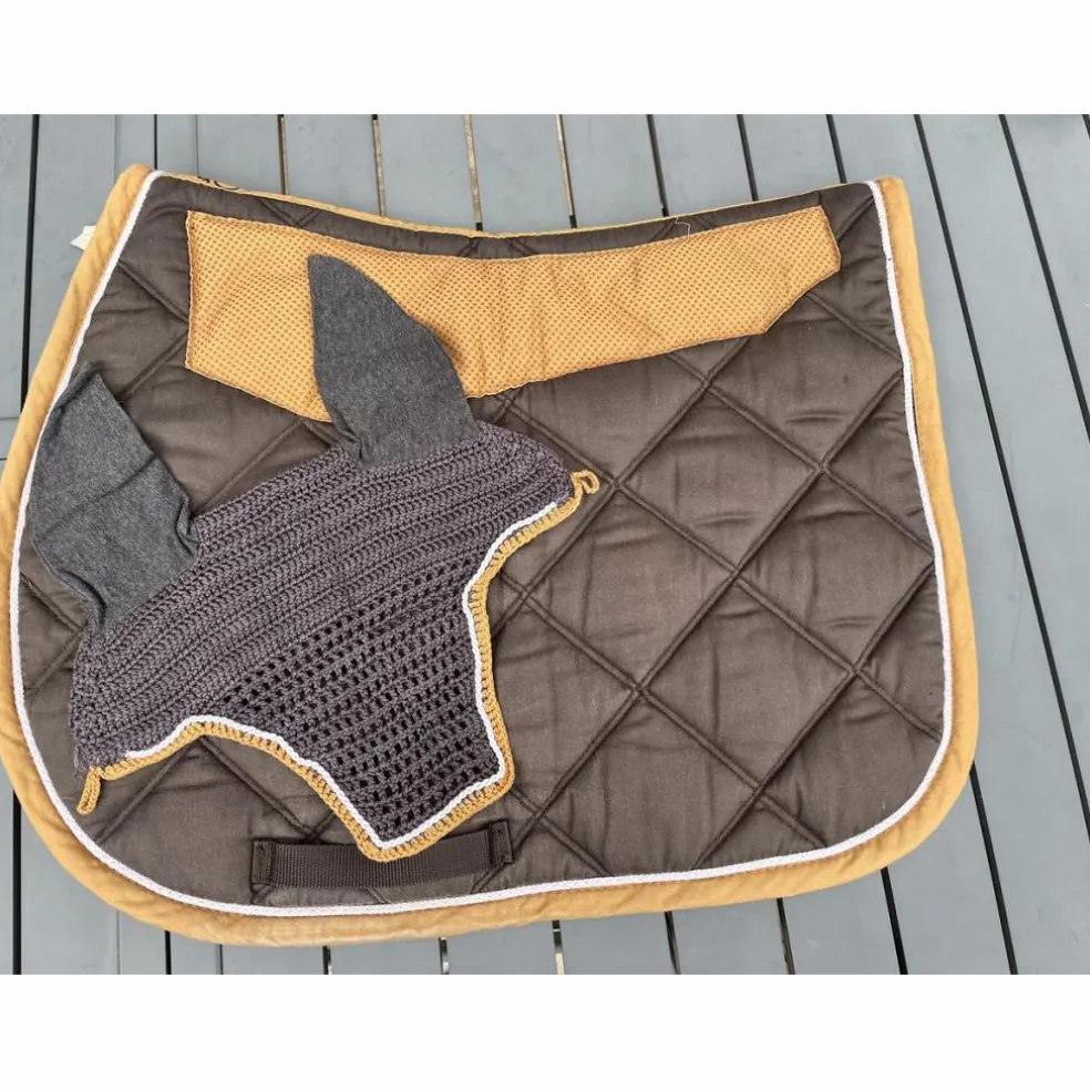 Ensemble tapis + bonnet cheval