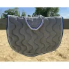 Ensemble tapis + bonnet gris/bleu roi