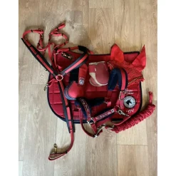 Ensemble tapis + bonnet rouge comme neuf !