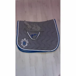 Ensemble tapis bonnet Pénélope gris et bleu roi