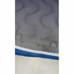 Ensemble tapis bonnet Pénélope gris et bleu roi