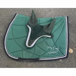 Ensemble tapis bonnet vert sapin