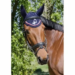 Ensemble tapis et bonnet cheval