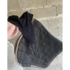 Ensemble tapis et bonnet long noir taille cheval