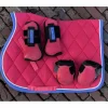 Ensemble tapis et guetres proteges boulets taille cheval