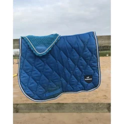 Ensemble tapis/bonnet bleu roi