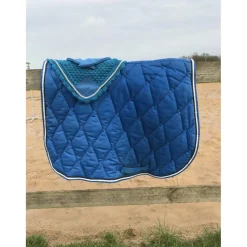 Ensemble tapis/bonnet bleu roi