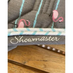 Ensemble tapis/bonnet flamand rose