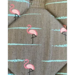 Ensemble tapis/bonnet flamand rose
