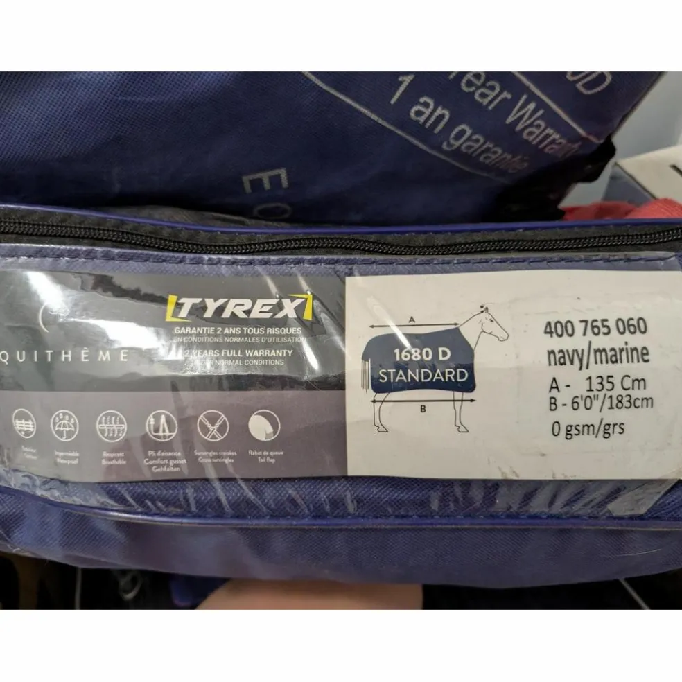 Equithème Chemise imperméable +couvre cou Tyrex 1680D 0g taille 6'0 135cm