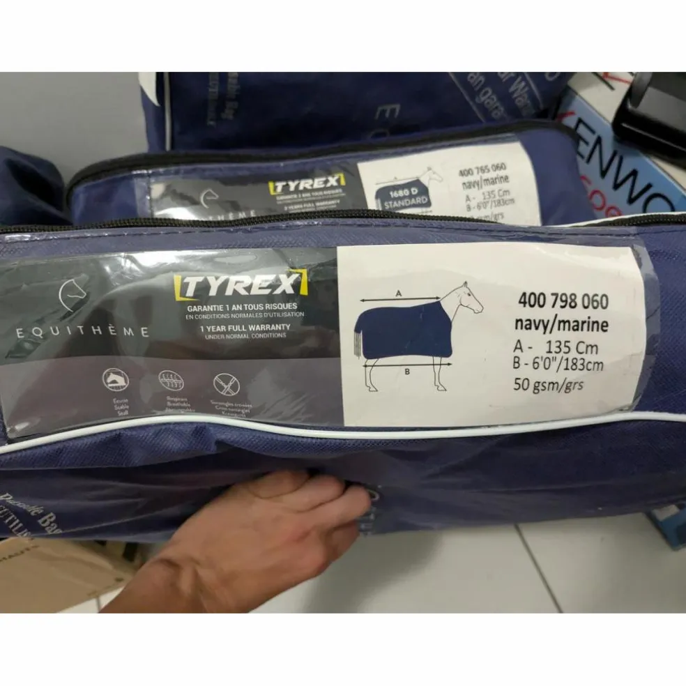 Equithème couverture Tyrex 840D, 50g, taille 6'0 135cm