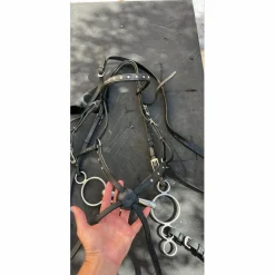 Filet cuir noir avec mors