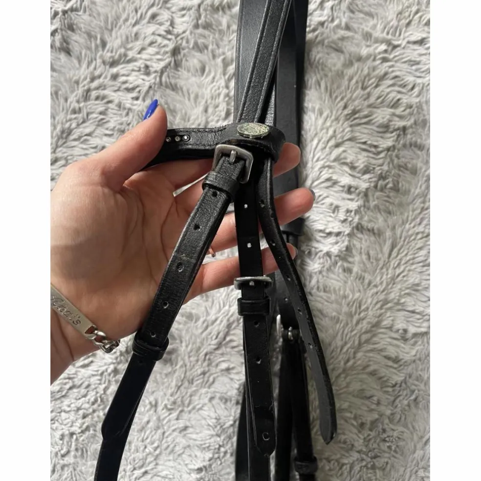 Filet noir strass équitation
