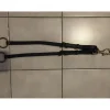Fourche de martingale réglable en cuir noir