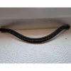 Frontal à strass - cuir noir - poney