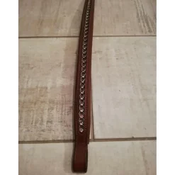 Frontal cheval cuire strass rose PROTANNER