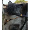 Frontal cuir et perles