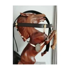 Frontal cuir et perles