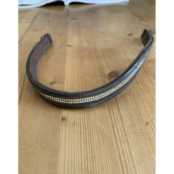 Frontal strass cuir gras double poney