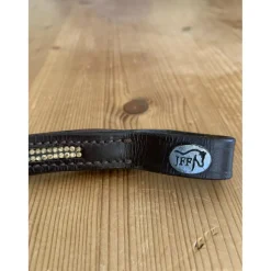 Frontal strass cuir gras double poney