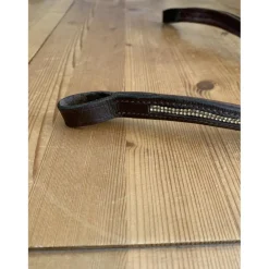 Frontal strass cuir gras double poney