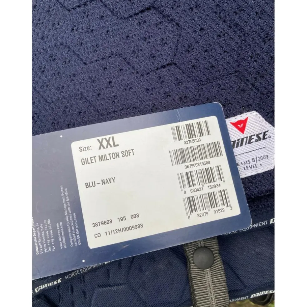 Gilet NEUF avec étiquette bleu marine Milton Soft XXL Homme DAINESE de protection coque
