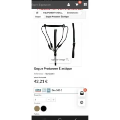 Gogue cuir noir protanner
