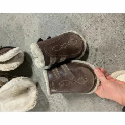 GUETRES CUIR MARRON + protège boulet