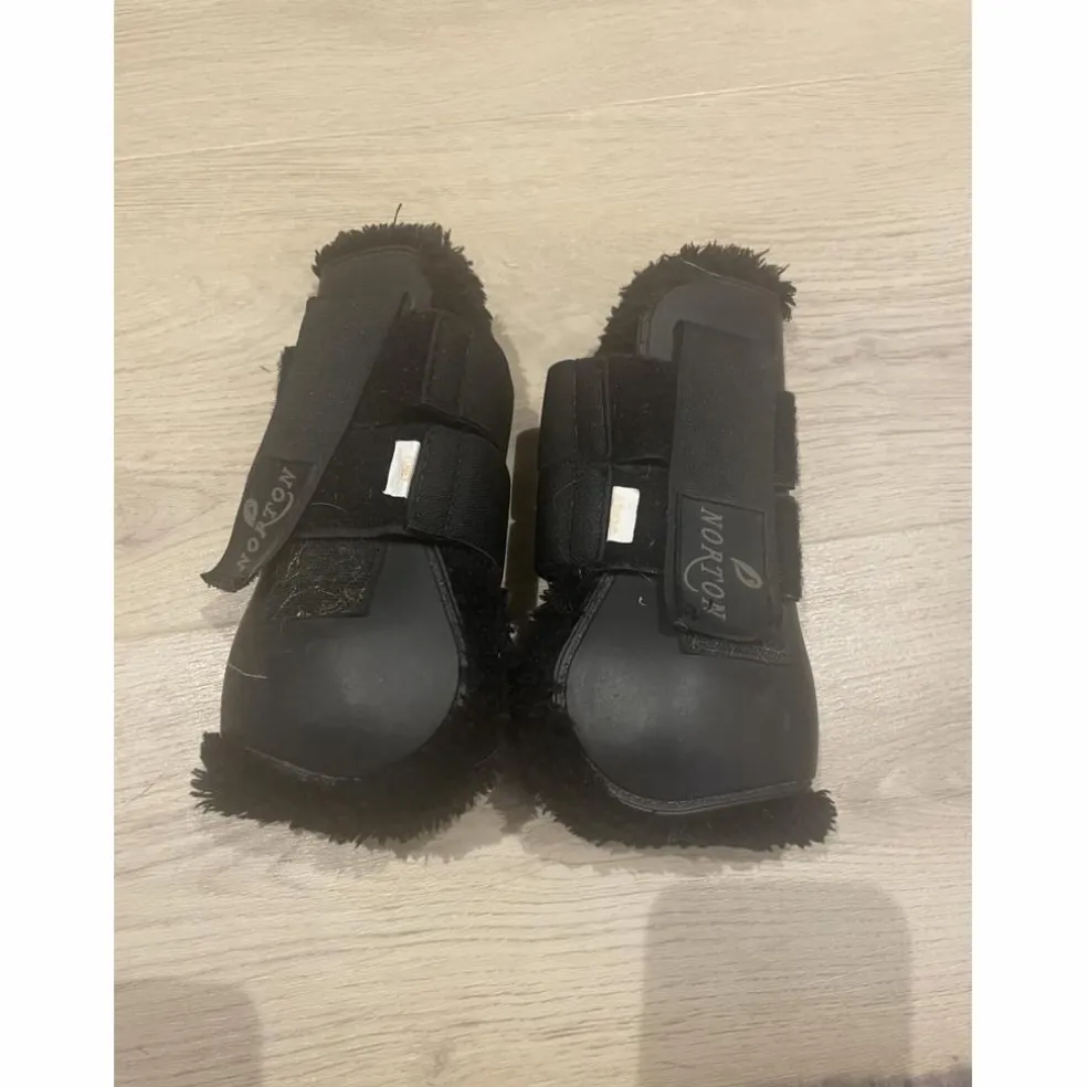 Guêtres + Protège-boulets moutons noir - Taille poney - Marque Norton