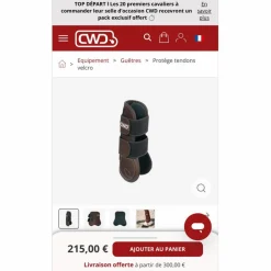 Guêtres CWD antérieurs postérieurs velcro