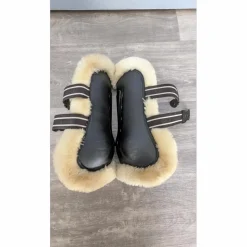 Guêtres mouton synthétique Jacson Florens - Noires - Full