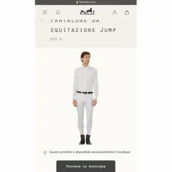 HERMÈS pantalons compétition/concours homme neuf sans étiquette