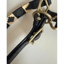 Licol en Cuir Artisanal "LD Black" | Bouclerie Inox & Détails Or