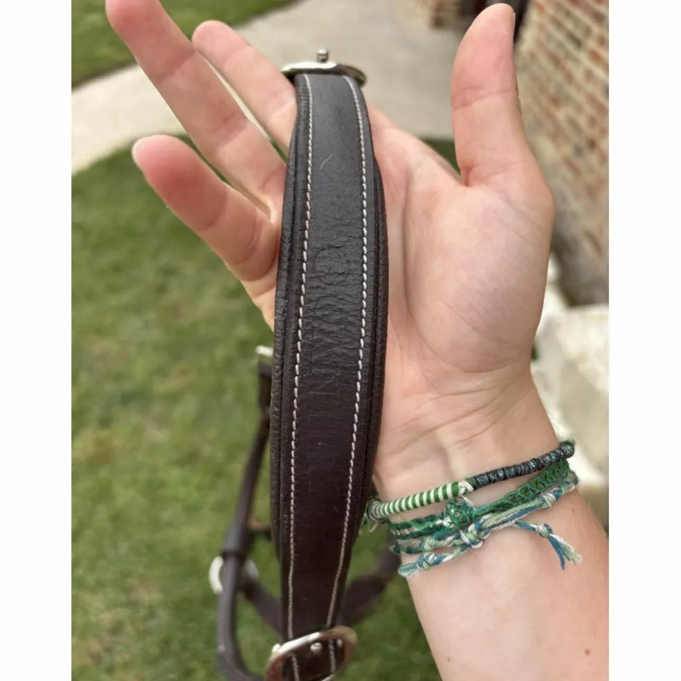 Licol en cuir et corde