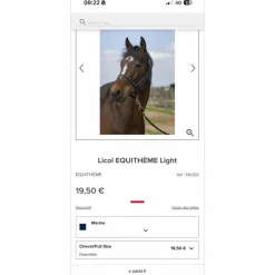 Licol EQUITHÈME Light marine