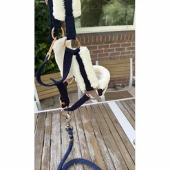 Licol taille poney, avec moumoute et boucles en rose gold