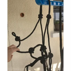 Licol éthologique noir taille double poney/petit cheval