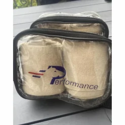 lot de 4 bandes de repos beige :2,5m.Elles sont en bon état.Vente pour cause de passage à cheval