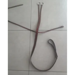 Martingale a anneaux en cuir Cognac