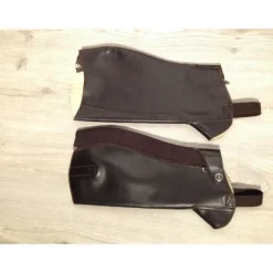 Mini chaps cuir marron